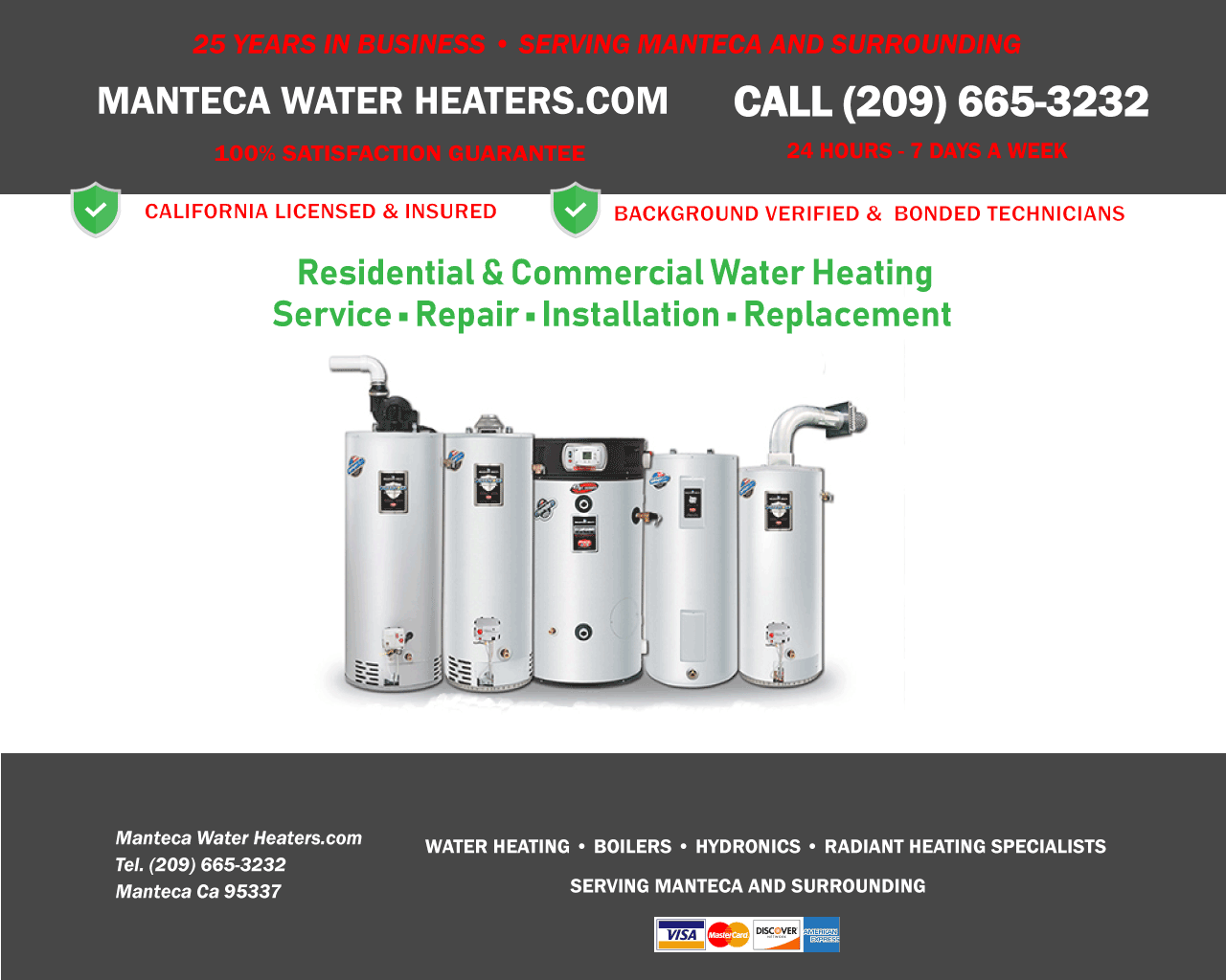 Manteca Water Heaters